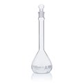 Globe Scientific Flask, Volumetric , Globe Glass, 100mL, Class A, To Contain (TC), ASTM E288, 6/Box 8200100